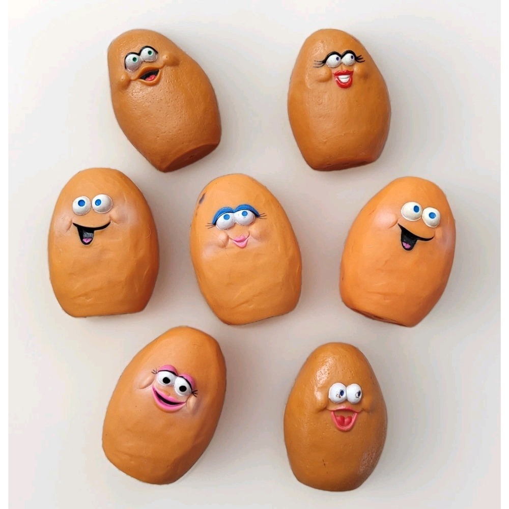 Vintage McDonald's McNugget Buddies Lot of 7 Plain Nugget Figures 1988 & 1992